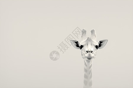 野生的长颈鹿插画图片