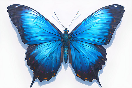 美丽的蓝色蝴蝶图片