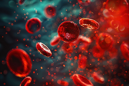 血液中漂浮的红细胞图片