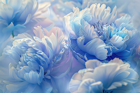 蓝色花束盛开图片