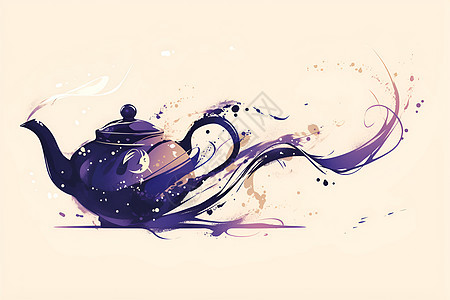 卡通的紫砂茶壶图片