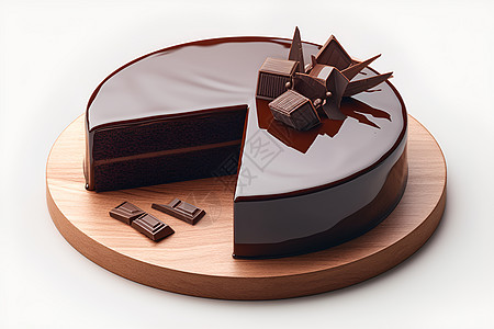 醇香的巧克力蛋糕图片
