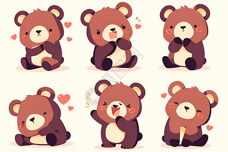 可爱的泰迪熊系列图片