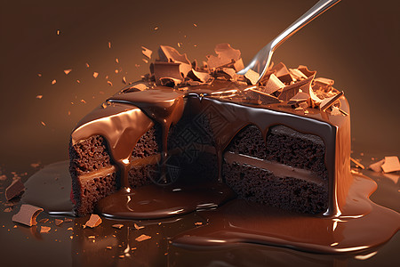 美味诱人巧克力蛋糕图片
