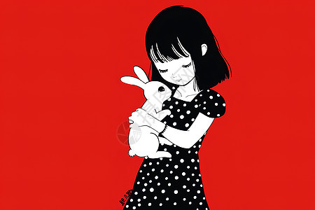 红墙下的兔女郎图片