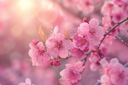 粉色花朵微距摄影图片