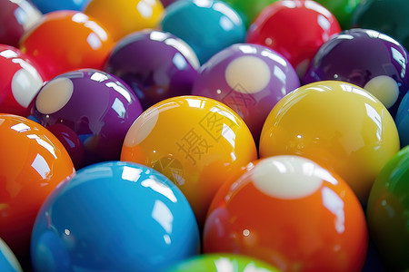 色彩鲜艳的球体图片