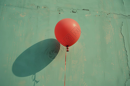 墙壁前的气球图片