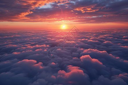 日落时的壮丽云海图片