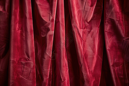 简约的红色窗帘图片