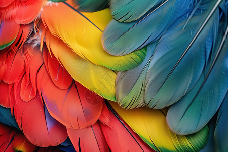 多彩的鸟儿羽毛图片