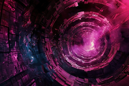 梦幻的紫色隧道图片