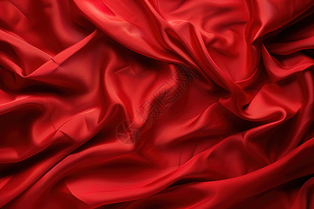 红色丝绸上的褶皱图片