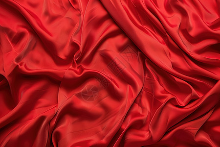 红色布料上的褶皱图片