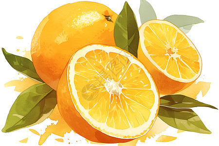 丰润多汁的橙子图片