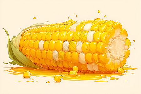 美味的玉米棒图片