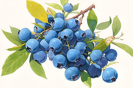 美味新鲜的蓝莓图片