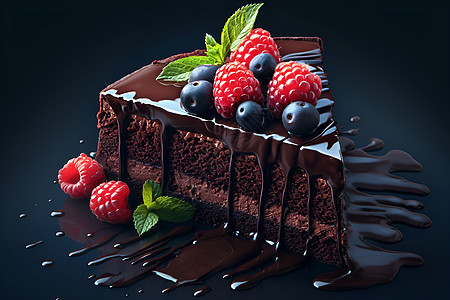 甜蜜巧克力蛋糕图片