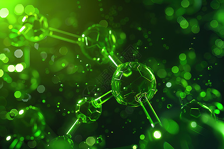 绿色分子结构图片