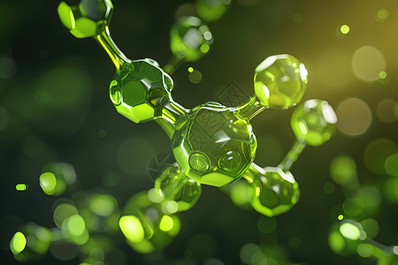 绿色分子细胞背景图片