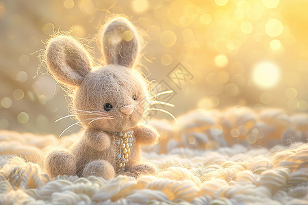 可爱兔子毛毡玩具图片