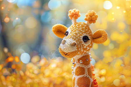可爱长颈鹿玩偶背景图片
