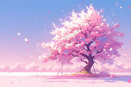 奇幻的樱花树图片
