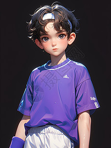 英俊的网球男孩图片
