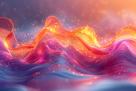 色彩绚烂的流体波浪图片