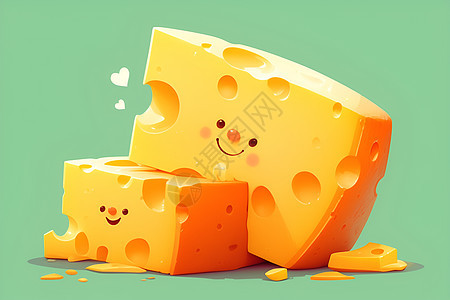 奶酪上的笑脸图片