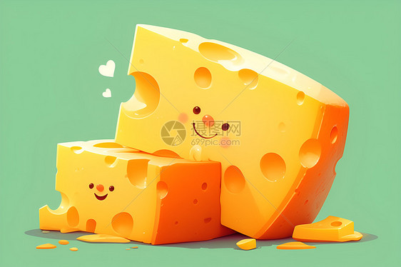 奶酪上的笑脸图片