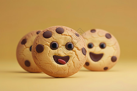 美味的笑脸巧克力饼干图片