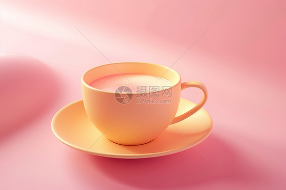 碟子里的咖啡杯图片
