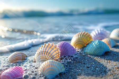 色彩缤纷的沙滩图片