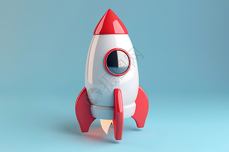 一只玩具火箭图片