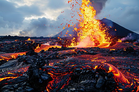 火山的熔岩图片