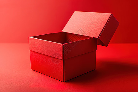 打开的红色盒子图片