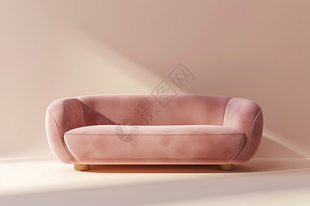粉红色的沙发图片