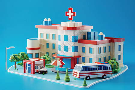 迷你医院模型图片