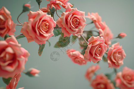 绚烂的粉色玫瑰图片