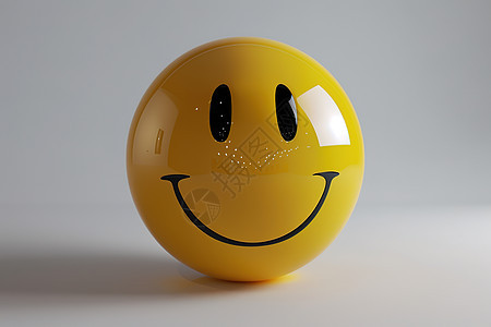 快乐的黄色笑脸球图片