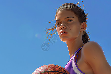 太阳下的篮球女神图片