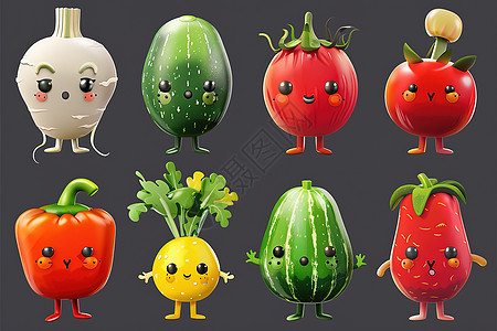 可爱卡通蔬菜图片