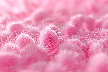 毛茸茸的粉色绒球图片