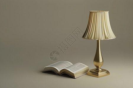 灯和书放在桌子上图片