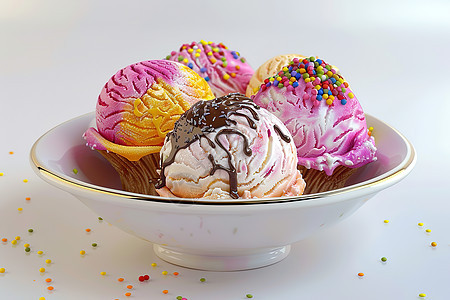 甜美的冰淇淋图片