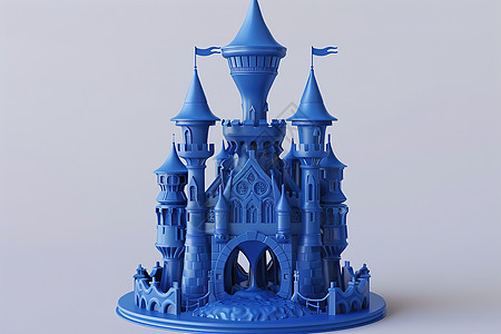 蓝色城堡模型图片