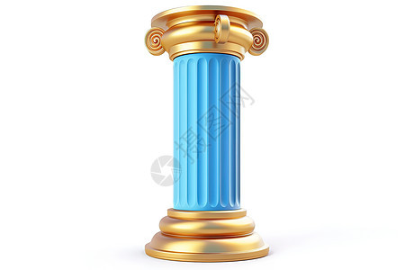 蓝色和金色的柱子图片