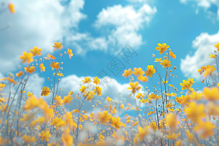 草地上的黄色花海图片