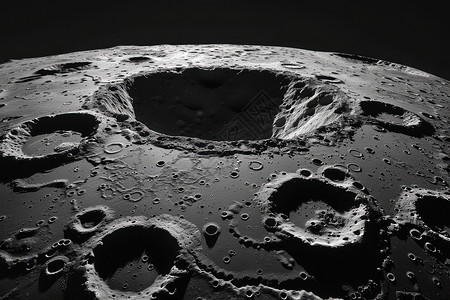 月亮上的坑洞图片